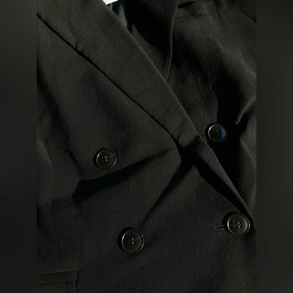 Madewell Rosedale Double-Breasted Black Blazer Jacket in Crepe Size 18W NWT - Picture 14 of 17